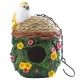 Parrot Outdoor Birdhouse with Resin Craftsmanship and Warm Insulation, Decorative Bird Nest for Garden Decoration.