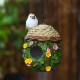 Parrot Outdoor Birdhouse with Resin Craftsmanship and Warm Insulation, Decorative Bird Nest for Garden Decoration.