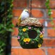 Parrot Outdoor Birdhouse with Resin Craftsmanship and Warm Insulation, Decorative Bird Nest for Garden Decoration.