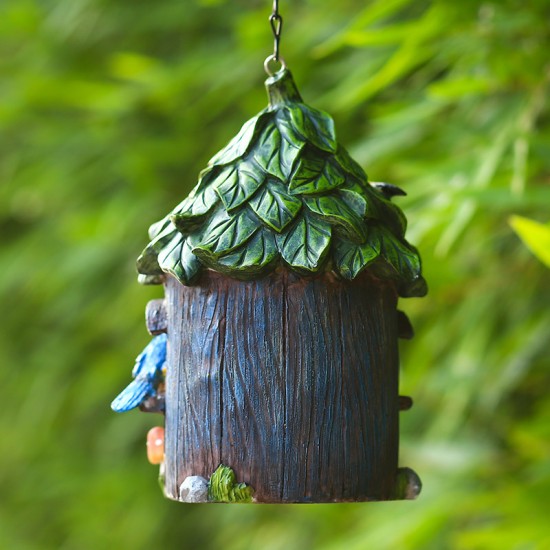 Parrot Outdoor Bird House for Winter Warmth Hanging Nest Resin Craft Ornament for Yard Decoration