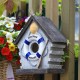 Parrot Outdoor Bird House for Winter Warmth Hanging Nest Resin Craft Ornament for Yard Decoration