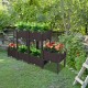 Planter Raised Garden Bed - Elevated Planter Garden Box for Vegetable/Flower/Herb Outdoor Standing Planter Beds  6Pcs Free Splicing  Brown Boxes