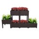 Planter Raised Garden Bed - Elevated Planter Garden Box for Vegetable/Flower/Herb Outdoor Standing Planter Beds  6Pcs Free Splicing  Brown Boxes