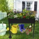 Planting Box With Wheels Black