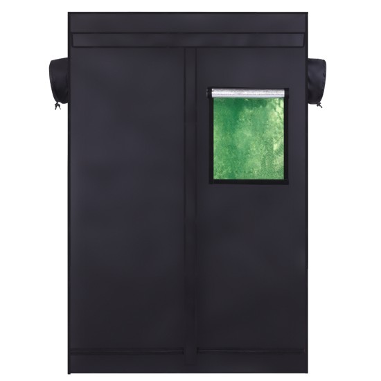  Home Use Dismountable Hydroponic Plant Grow Tent with Window Black