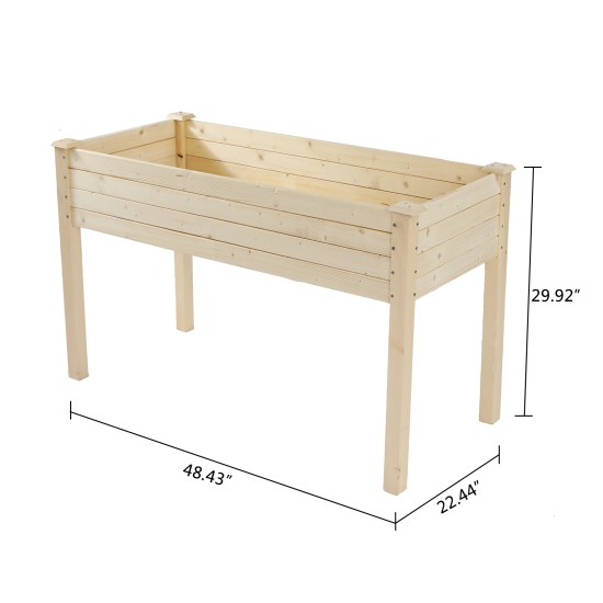 Planter Raised Garden Bed -Planter Garden Box for Vegetable/Flower/Herb Outdoor  Wood Planting Frame Tall Foot Type  