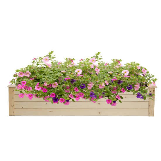 Large Planter Raised Garden Bed -Planter Garden Box for Vegetable/Flower/Herb Outdoor Wooden Planting Frame Ground Type 