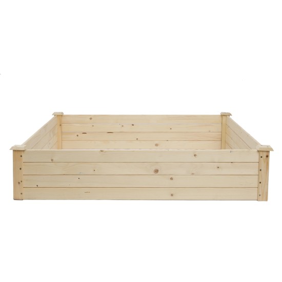 Large Planter Raised Garden Bed -Planter Garden Box for Vegetable/Flower/Herb Outdoor Wooden Planting Frame Ground Type 