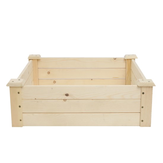  Planter Raised Garden Bed -Planter Garden Box for Vegetable/Flower/Herb Outdoor Wooden Planting Frame Ground Type 