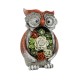 Garden Statue Owl Figurines,Solar Powered Resin Animal Sculpture with 5 Led Lights for Patio,Lawn, Garden Decor