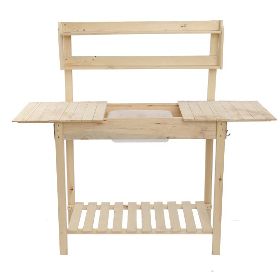 Wooden Garden Workbench Sliding Table Top