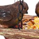 Bird Feeder Hanging Tray Hat Shape Statue Wild BirdTree Decor