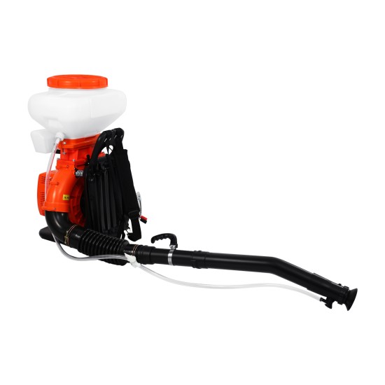 2 Stroke Engine Gas Powered Backpack Sprayer 3.7 Gallon Fogger Mist Blower Sprayer Duster Mist Blower with Extended Hose for Greenhouse